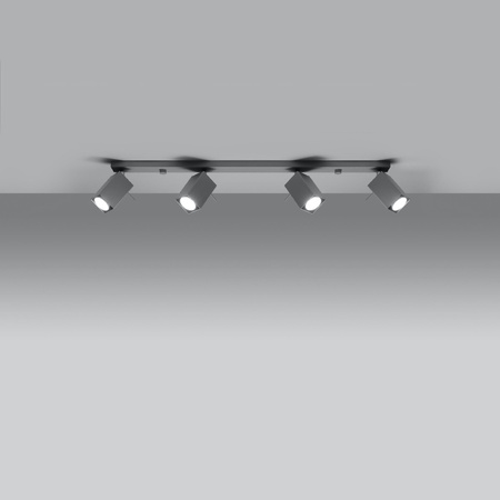 MERIDA Deckenleuchte 4xGU10 Reflektor Halogen Leuchte Moving 80cm Grau SOLLUX