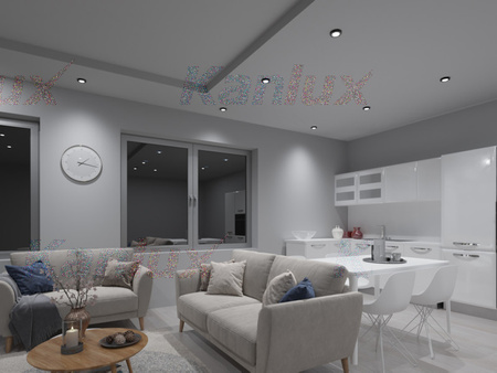 Halogen-Glasdeckenleuchte MORTA MR16 GU10 schwarz Kanlux