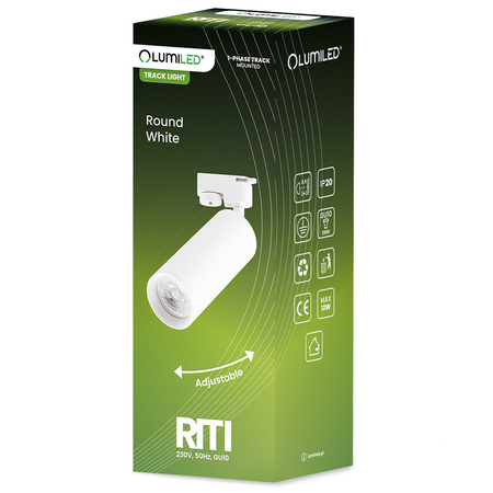 2m Stromschiene + 4x Schienenstrahler GU10 Weiß RITI LUMILED