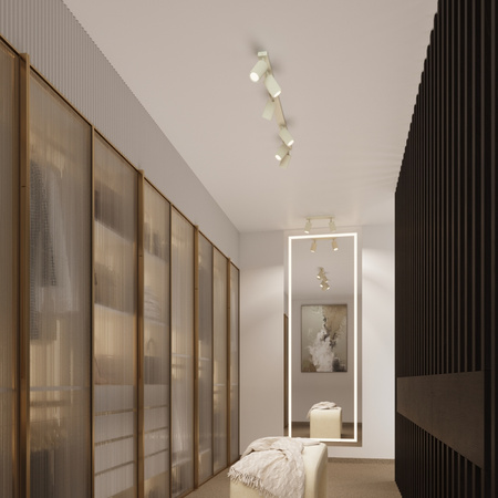 Deckenleuchte Plafond Tuba Spot 3x GU10 Beige Carbon Deep Space SL.1601 Sollux