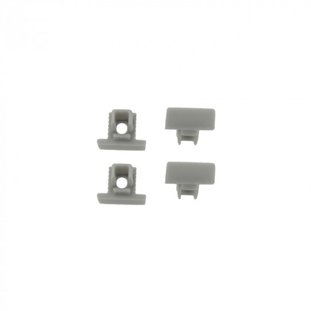 LED-Einbauprofil aus eloxiertem Aluminium 2m mit mattiertem Diffusor für LED-Streifen + Endkappen Ecolight PW Serie