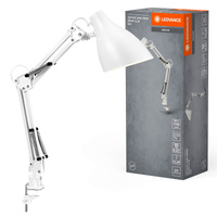 Tischlampe Schreibtisch Leuchte Stehend Clip Einstellbar E27 Weiß USB-C Büro Linie Ledvance