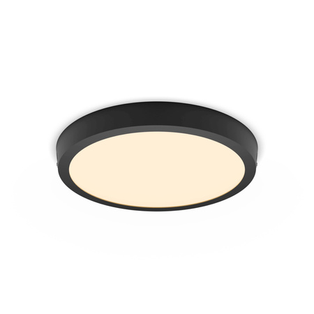Plafond Panel LED Deckenanbauleuchte MAGNEOS 20W 2700K 28cm Schwarz Downlight Rund PHILIPS