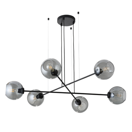 LIBRA Kronleuchter Hängeleuchte Graphit und Schwarz Loft 6xE27 3340 TK Lighting