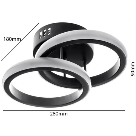 LED Kronleuchter Deckenleuchte 13W NEBULA LYRA Schwarz