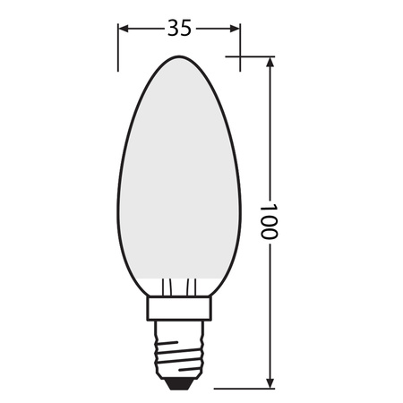 LED Lampen B35 E14 2.5W = 40W 470lm 2700K Warmweiß FILAMENT LEDVANCE