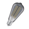Dekorative LED-Lampe ST64 Edison E27 11W = 42W 500lm 1800K Warm 320° Smoke Filament Dimmbar Vintage 1906 Osram