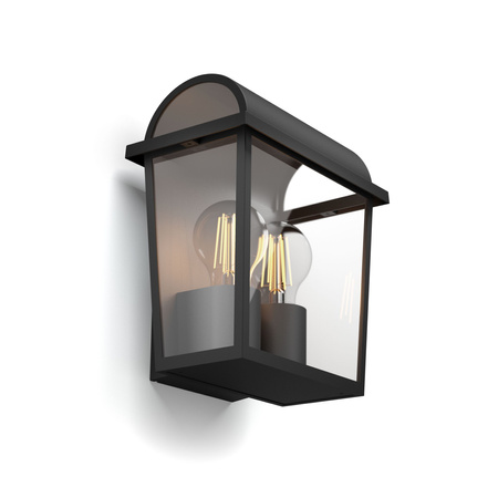 Gartenleuchte LED Wandleuchte HARVEST myGarden 2xE27 IP44 Laterne Schwarz PHILIPS
