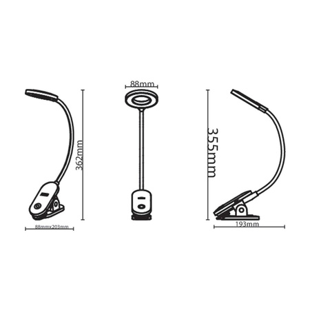 LED-Schreibtischlampe 5W 200lm 4000K Weiß Forys Philips