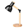 Schreibtischlampe Tisch Verstellbar E27 Schule Nachtschalter Ein/Aus Schwarz Braun Woody Masterled