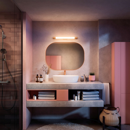 LED Spiegelbeleuchtung 10W 1500lm 2700K 60cm IP44 Kupfer Rover Philips