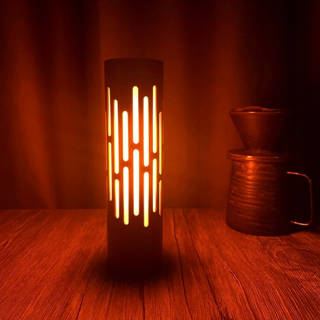 LED 3.6W 1800K warmweißes Feuer Effekt USB Tischlampe Ein/Aus Schalter Schwarz Igni Masterled