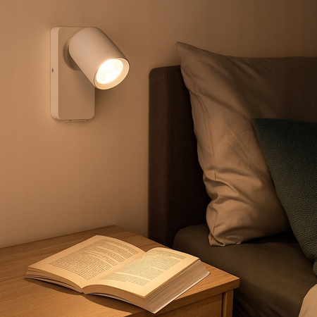 Wand Wandmontage Aufputz Leselampe GU10 USB Weiß Matt Timo Masterled