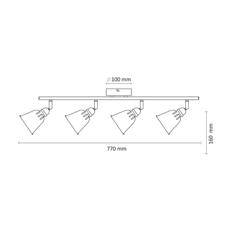 Wandleuchte WANDLEUCHTE Spot Fiona 4xE14 GOLDLUX (Polux)