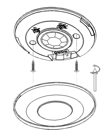Infrarot-PIR-Bewegungsmelder 360° IP20 WEISS Oberflächenmontage Decke Wand verstellbar V-TAC