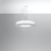 SATURNO SLIM LED-Pendelleuchte 6xE27 Kronleuchter 70cm Weiß SOLLUX