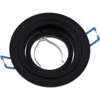 Einbaustrahler GU10, MR16 Einbauspot HALOGEN Runde beweglich Schwarz CASSIO LUMILED