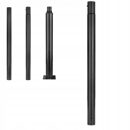 Lichtmast 1m Verlängerung zum Laternenmast Rundmast Schwarz