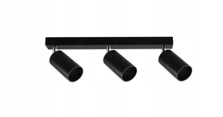 Spot Wandleuchte Spotlight LED Deckenleuchte Aufbau SCHWARZ Schwarz Modern GU10 x3