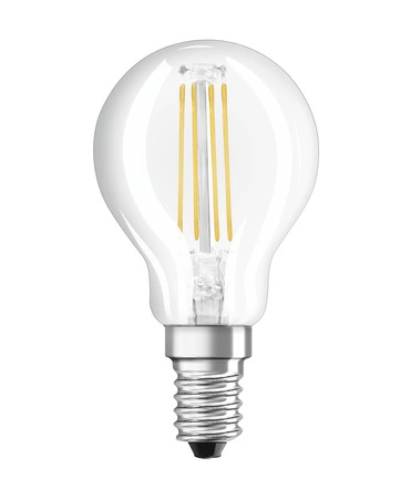 2x LED Birne P45 Ball E14 4W = 40W 470lm 2700K Warm 300° Retrofit Glühfaden CLASSIC Osram