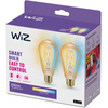2x LED-Glühbirne E27 ST64 7W = 50W Glühfaden Amber SMART WiFi WiZ
