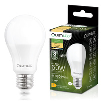 LED Lampen E27, Glühbirne A60 8W = 60W 806lm 260° 3000K warm LUMILED