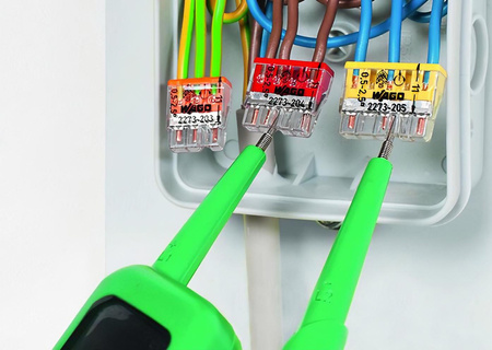 100x WAGO 2273-203 Quick Connect Installationsverbinder für DRAHT 3x0,5-2,5mm