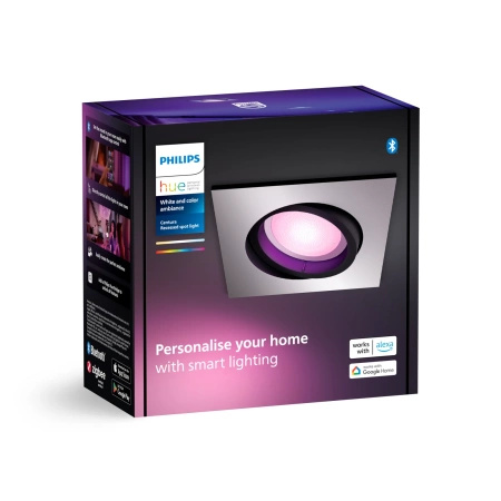 LED-Einbauleuchte 4.2W 400lm IP20 Weiß und Farbe Ambiance RGB + TW Aluminium Smart SMART Zigbee Bluetooth Centura Philips HUE