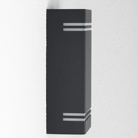 Gartenleuchte NELA Elevation Wandleuchte 2xGU10 IP44 Oben Unten Schwarz