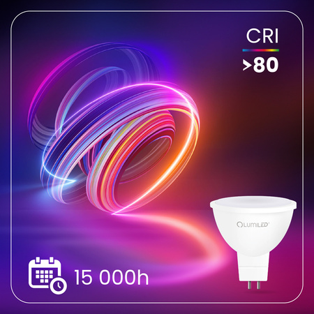 10x LED Lampen GU5.3, Glühbirne MR16 8W = 80W 720lm 120° 4000K neutral LUMILED