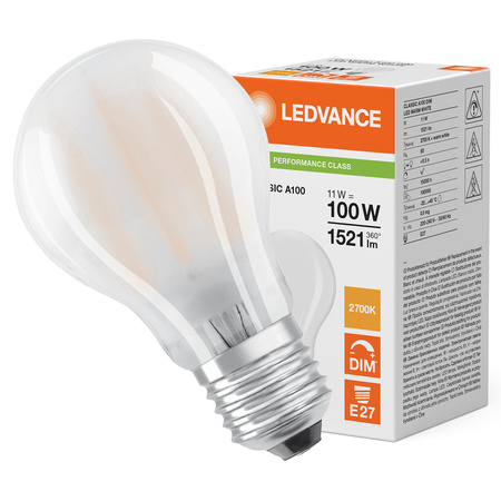 LED Lampen A60 E27 11W = 100W 1521lm 2700K Warmweiß FILAMENT DIMMABLE LEDVANCE