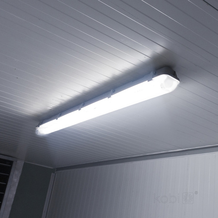Hermetische LED-Leuchte G13 IP65 Grau Hermic Kobi
