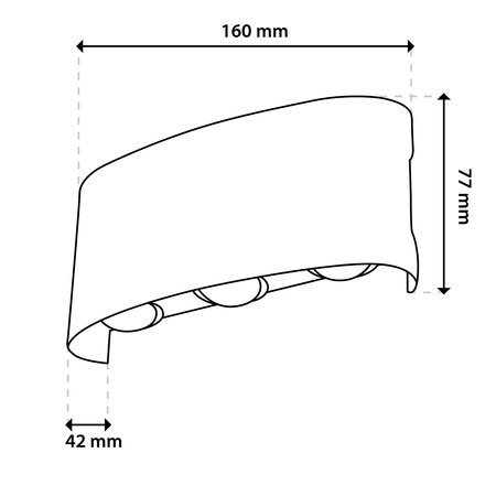 Wandleuchte Außen, Garten-Wandleuchte IP54 6W nach oben und unten KELSA LUMILED