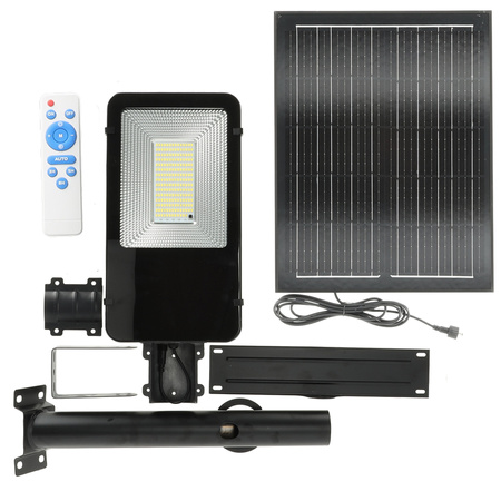 Solar LED Industriestraßenleuchte 11W 1100lm 4000K Neutral mit Dämmerungssensor IP54 Schwarz Solit Kobi