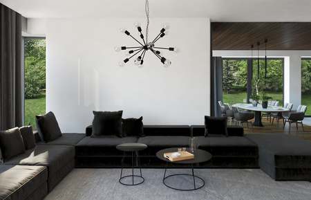 LASER Deckenleuchte 8797 Nowodvorski Schwarz G9 Pendelleuchte Stahl ?2,5 cm Minimalistisch