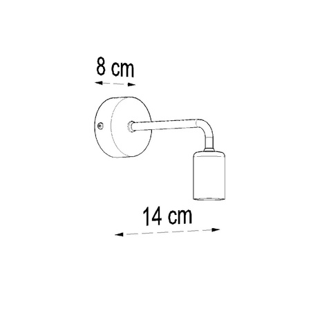 Wandleuchte DUOMO E27 Loft Wandleuchte Schwarz SOLLUX