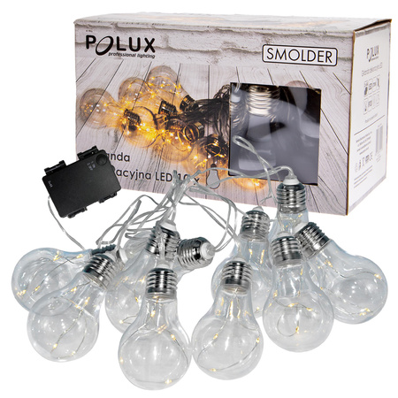 Batteriebetriebene LED-Gartengirlande 2,1 m betrieben mit 2 x AA-Batterien SMOLED GOLDLUX (Polux)