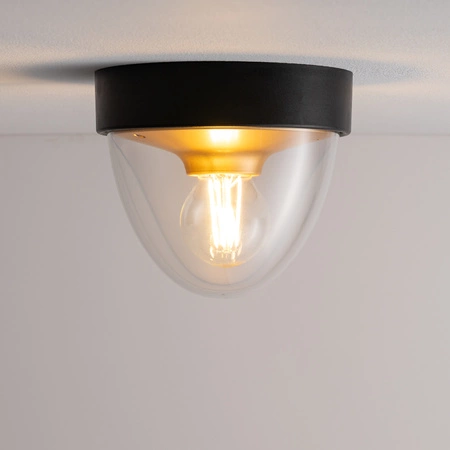 Außendecken-Gartenleuchte NOOK 7976 E27 IP44 Spot Schwarz und Gold Nowodvorski