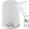 Halogen-Aufbauleuchte GU10, Aufbauspot 10W 3000K 115mm Runde AMAT-L LUMILED