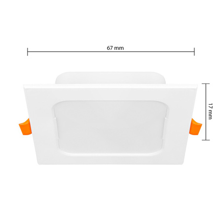 LED-Panel-Deckenleuchte 3W 245lm 4000K neutralweiß Einbauleuchte Quadratisch Weiß Proma Masterled