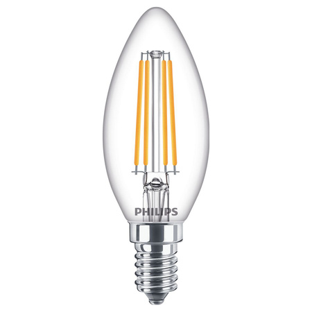 LED-Kerzenlampe E14 B35 6,5W = 60W 806lm 2700K warmes Filament PHILIPS