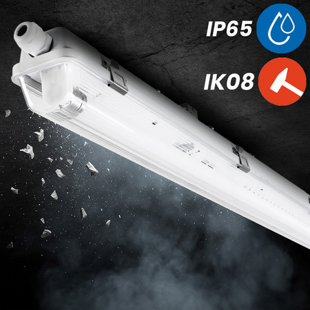 LED Druckfeste Leuchte 60cm T8 G13 IP65 HERSO Lumiled