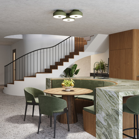 LED Plafond Deckenleuchte 4x E27 Olivgrün OMIQ Crimson SL.1680 Sollux