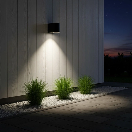 LED-Gartenwandleuchte GU10 BOSTON GOLDLUX (Polux) ALUMINIUM SCHWARZ