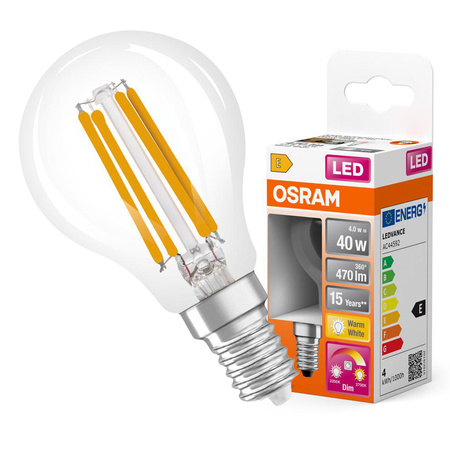 LED-Lampe P45 Ball E14 4W = 40W 470lm 2200-2700K CCT 320° Dimmbar SUPERSTAR Osram