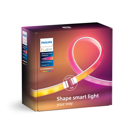 Smart LED Tape 12.3W CCT RGB 1m Philips Hue Gradient Lightstrip Bluetooth Zigbee - Verlängerung