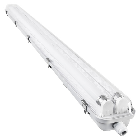 Hermetische Feuchtraumleuchte LED 2x T8, G13 Leuchte IP65 150cm+LED-Leuchtstofflampen 25W 4000K LUMILED
