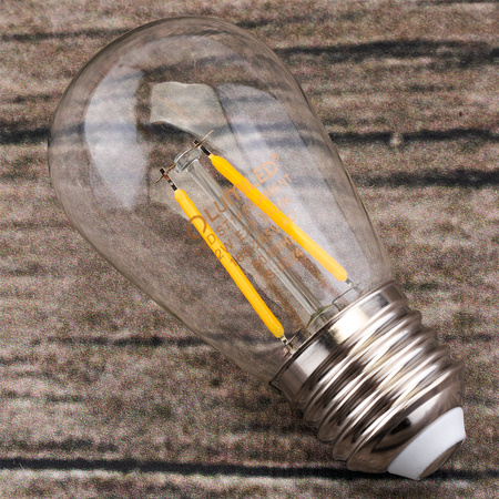 LED Lampen 5-PAK E27 ST14 2W = 20W 3000K Warm 220lm Glühfaden für Girland LUMILED