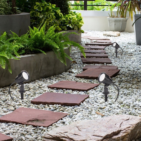 LED Garten Außenstrahler SERGIO 7W 2700K Angetrieben Schwarz Modern