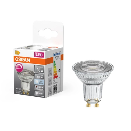 LED PAR16 Reflektor GU10 2.4W = 35W 230lm 4000K Neutral CRI90 36° Dimmbar SUPERSTAR PLUS CLASSIC Osram